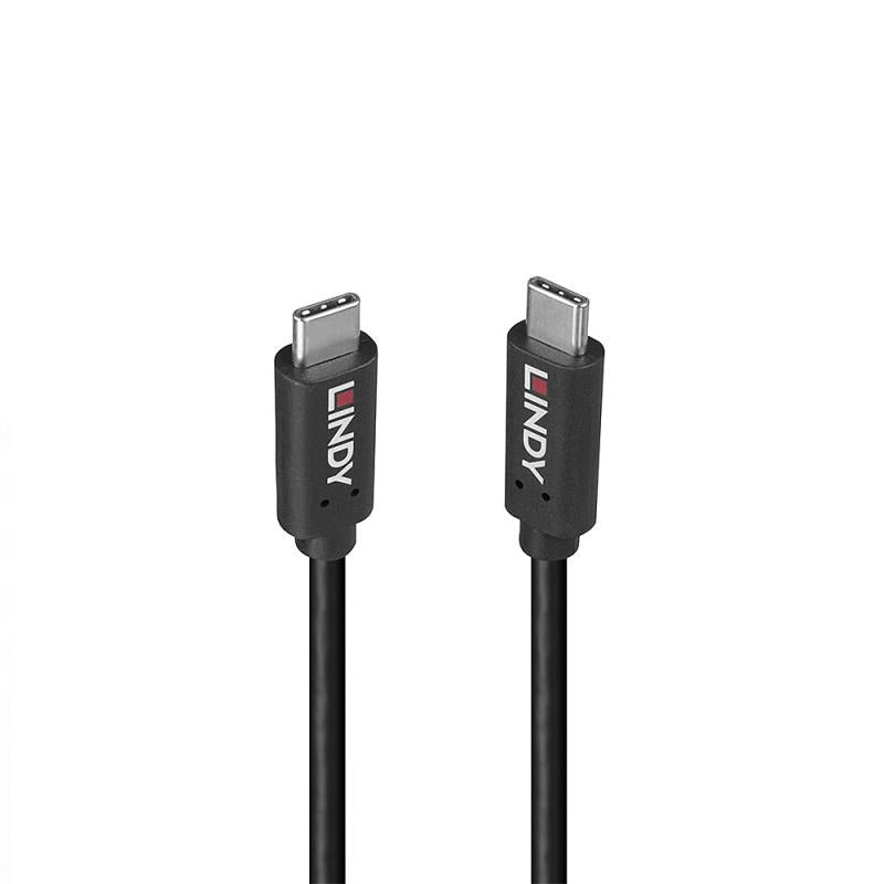 Cablu Lindy 1m USB 3.2 Type-C to Type-C (tata - tata), Black Line