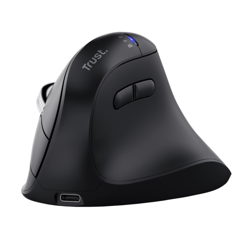 Mouse wireless ergonomic Trust Vyran, rezolutie 4800 DPI, material ABS