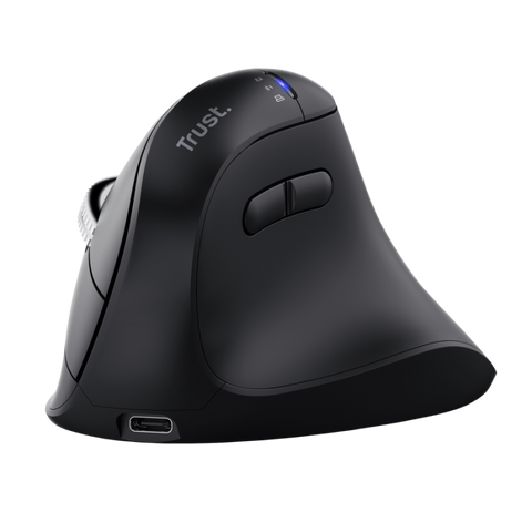Mouse wireless ergonomic Trust Vyran, rezolutie 4800 DPI, material ABS