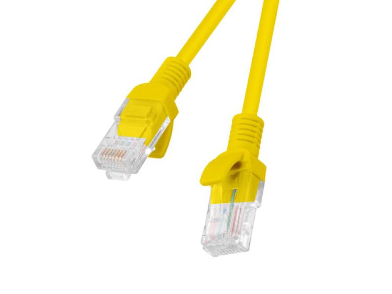 Patchcord CAT.6 UTP 0.5m yellow fluke passed Lanberg