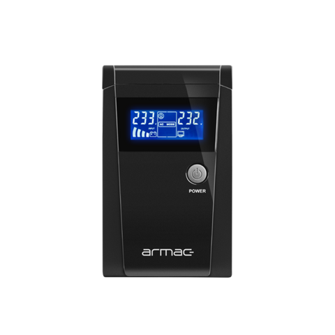 UPS Armac office O/650F/LCD LINE-INTERACTIVE 650VA 2X schuko outlets USB-B LCD metal case