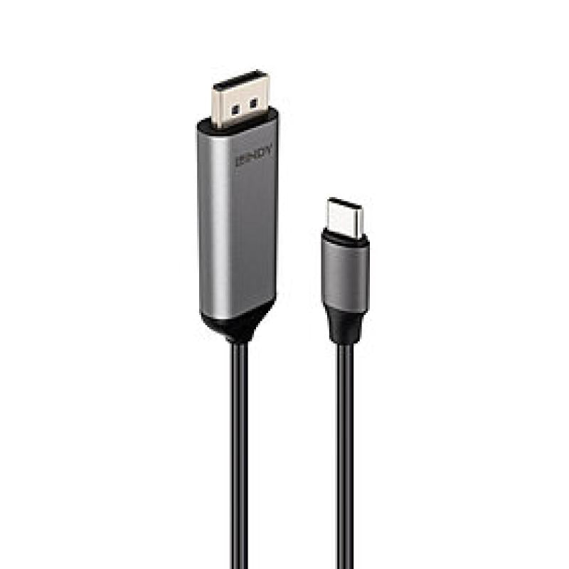 Cablu Lindy Bi-Directional USB C la DisplayPort, lungime 1m