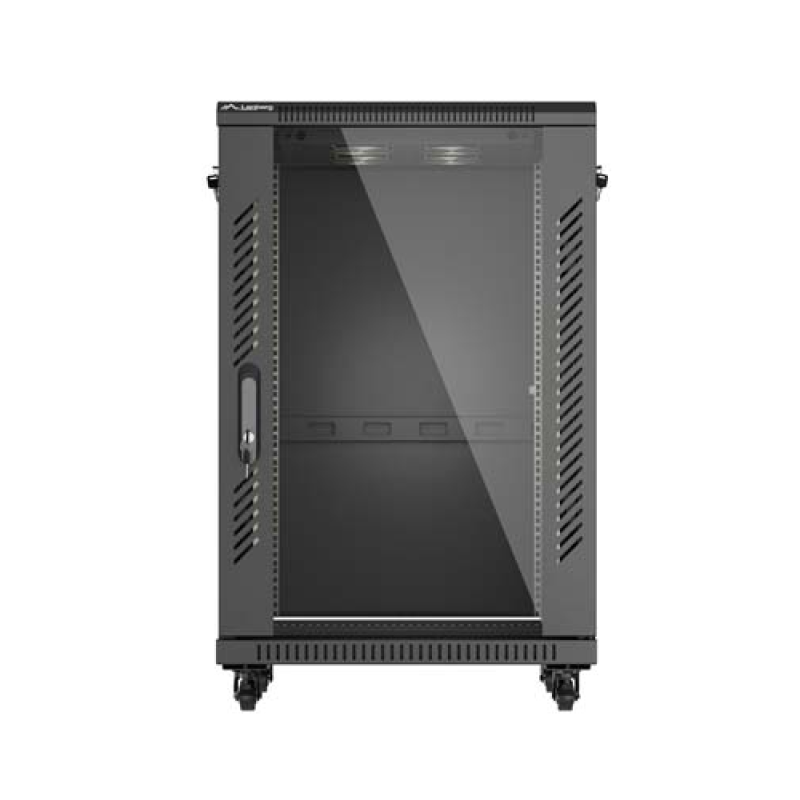 Dulap rack Lanberg 19" perete 18U/600X600 FLAT, Self-assembly