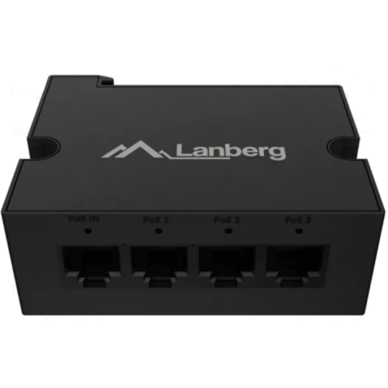 Switch Lanberg DIN-FE4-AT-30W, 4 porturi 1000BASE-T PoE+, Unmanaged