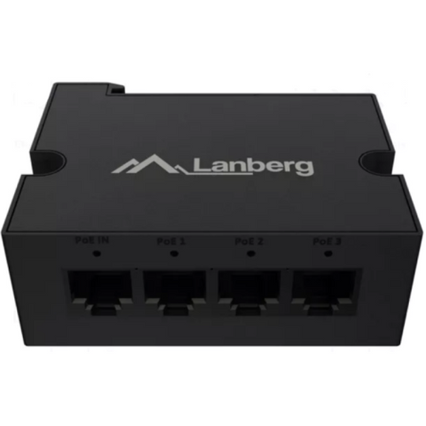 Switch Lanberg DIN-FE4-AT-30W, 4 porturi 1000BASE-T PoE+, Unmanaged