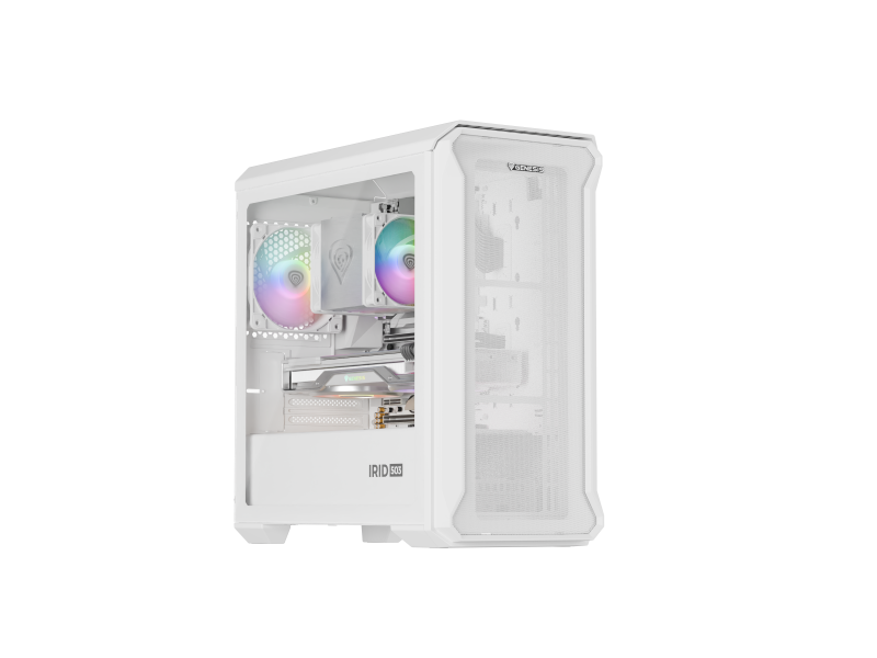 Carcasă GENESIS IRID 503 LITE Mini Tower ARGB ALB, Tempered Glass