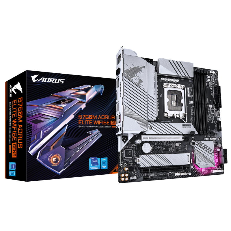 Placă de baza Gigabyte B760M aorus elite WIFI6E GEN5 LGA1700, 4X DDR5