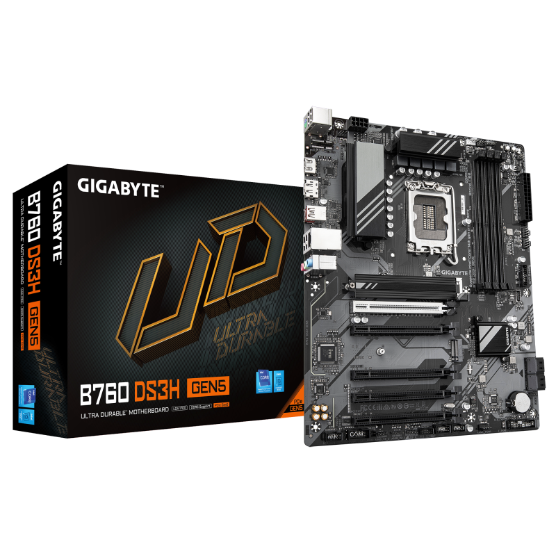 Placă de bază GIGABYTE B760 DS3H GEN5, ATX, socket LGA1700