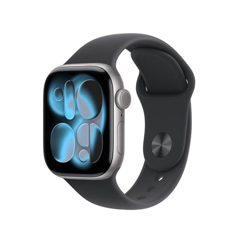 Apple Watch Series 11 GPS + Cellular 42mm Space Grey Aluminium Case with Black Sport Band - S/M