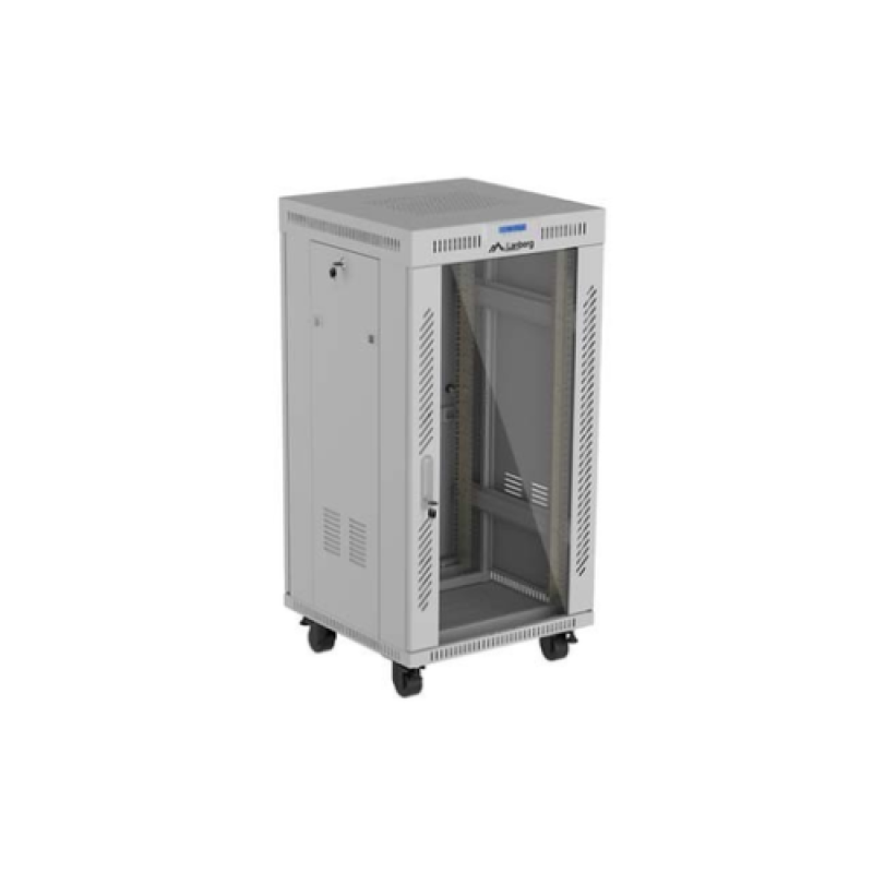 Dulap rack Lanberg 19" perete 22U/600X600 (FLAT PACK) WITH GLASS DOOR LCD