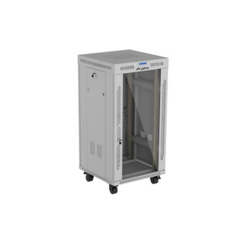 Dulap rack Lanberg 19" perete 22U/600X600 (FLAT PACK) WITH GLASS DOOR LCD
