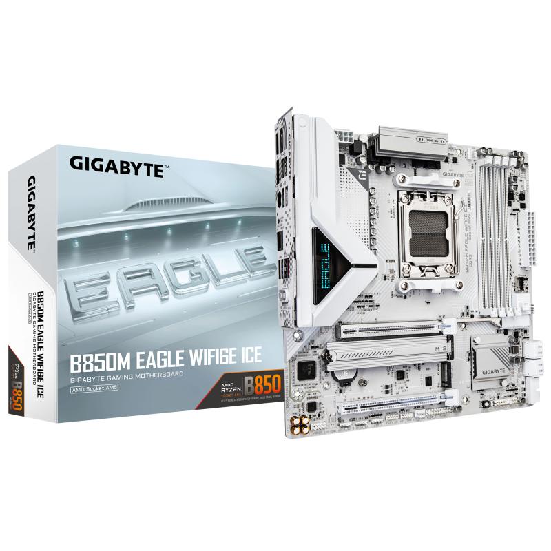 Placă de baza Gigabyte B850M eagle WIFI6E ice AM5, 4X DDR5