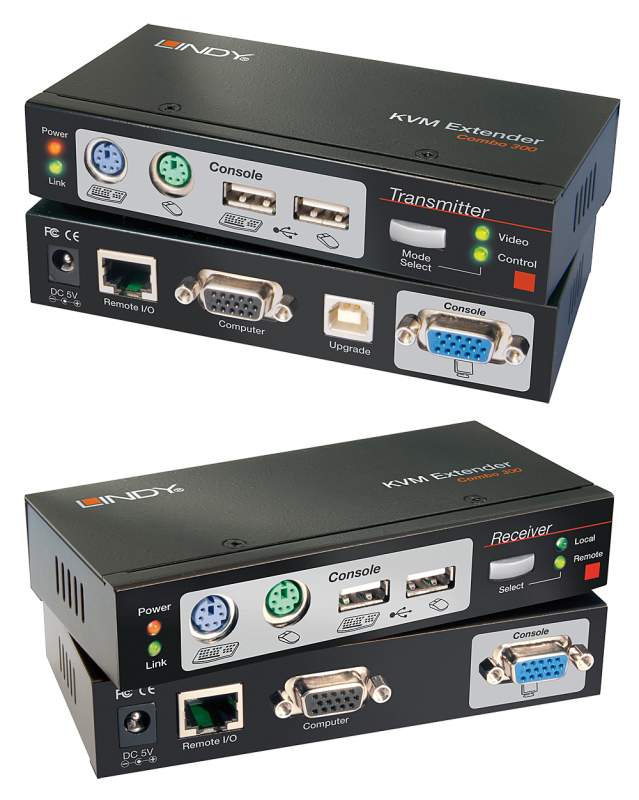 Lindy 300m Cat.6 VGA, USB & PS/2 KVM Extender