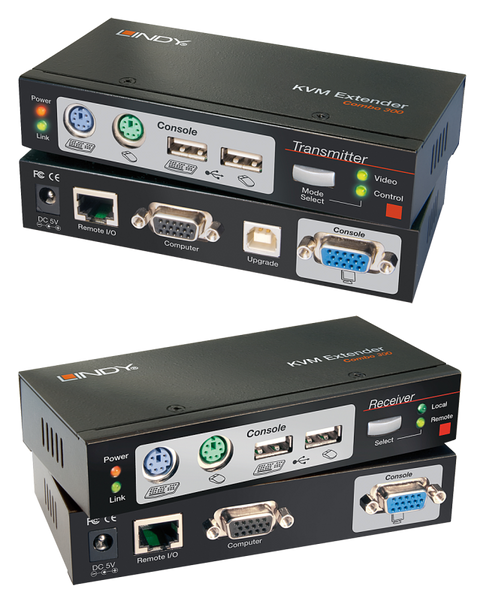 Lindy 300m Cat.6 VGA, USB & PS/2 KVM Extender