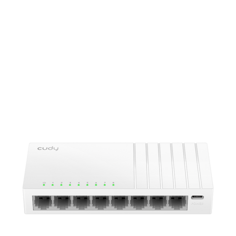 Switch gigabit Cudy GS108U, 8 porturi, USB-C, compact, 138x61.5x24mm