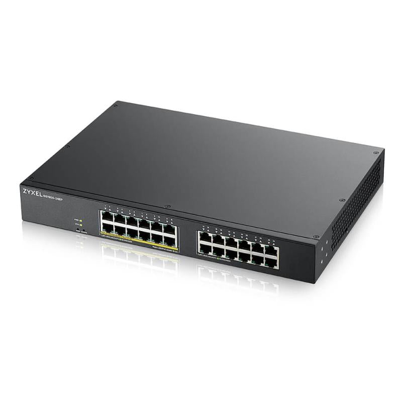 Zy GS1900-24, 24-port GbE L2, 12 Prt POE Zyxel