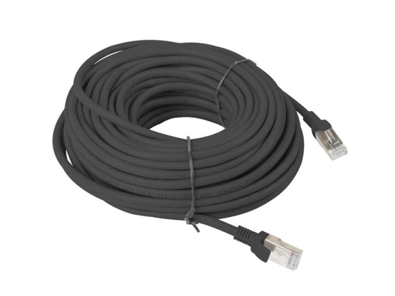 Patch cord Lanberg Cat.6 UTP 20 m negru, Fluke Passed