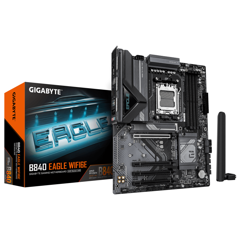 Placă de bază GIGABYTE B840 EAGLE WIFI 6E, ATX, socket AM5