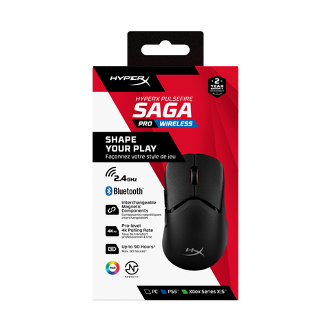 Mouse wireless HP Hyperx Pulsefire Saga Pro, rezolutie 26000 dpi