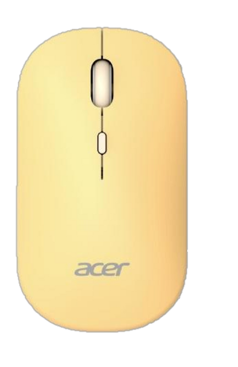 Mouse Optic Acer AMR130, USB-A/USB Wireless/Bluetooth, Yellow
