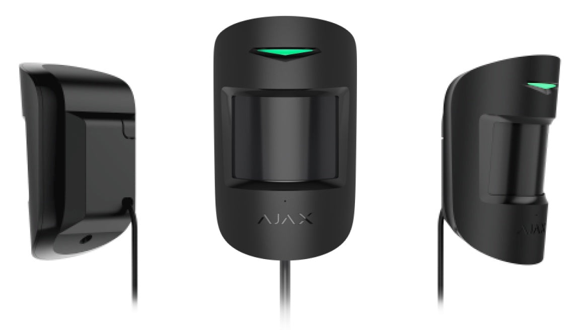 Detector combinat cu fir de mișcare (PIR) și spargere geam, Ajax Superior CombiProtect Fibra