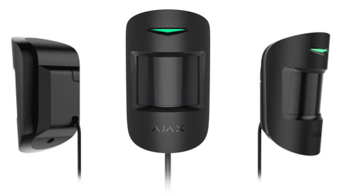 Detector combinat cu fir de mișcare (PIR) și spargere geam, Ajax Superior CombiProtect Fibra