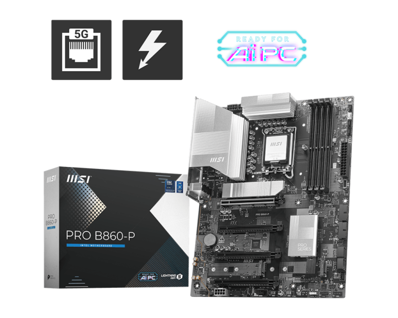 Placă de Baza MSI PRO B860-P LGA1851, 4x DDR5