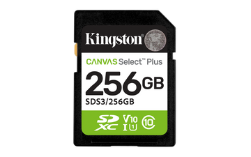 Card de memorie SDXC Kingston 256GB Canvas Select Plus