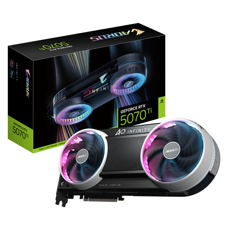 Placă video Gigabyte GEFORCE RTX AORUS 5070 Ti INFINITY 16 GB