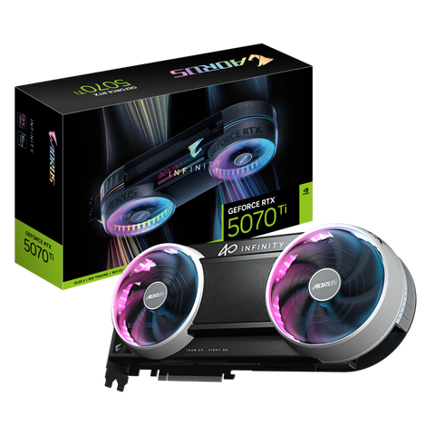 Placă video Gigabyte GEFORCE RTX AORUS 5070 Ti INFINITY 16 GB