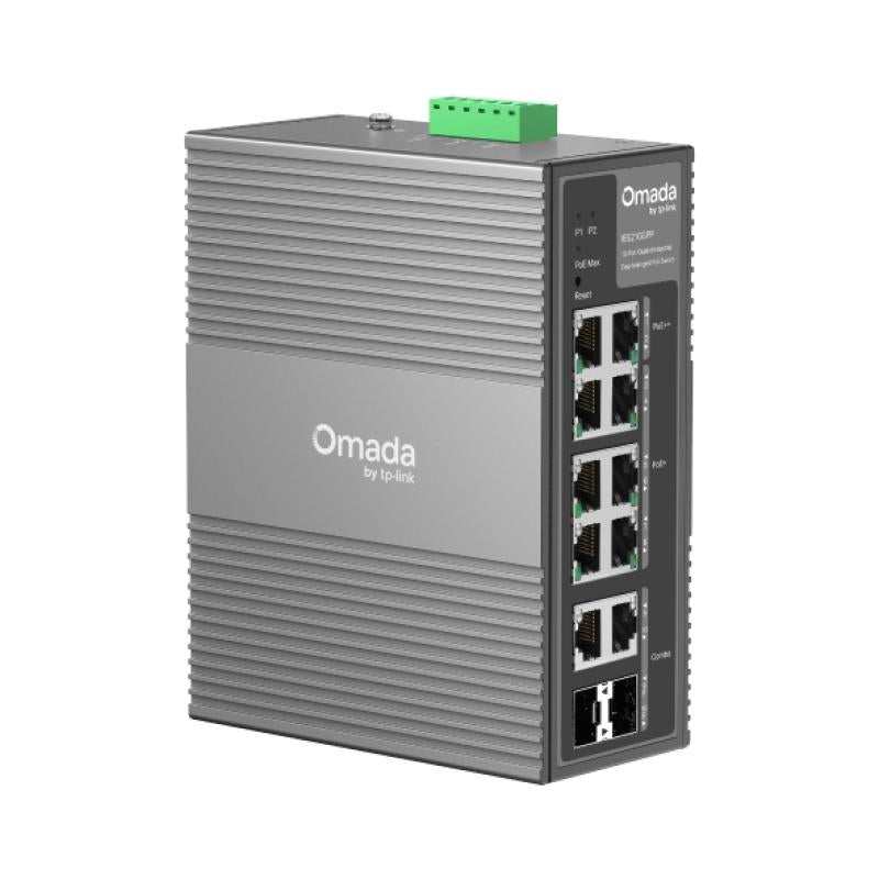 Omada 10-Port Gigabit Industrial Easy Managed Switch with 6-Port PoE+ and 2-Port PoE++ PORT: 2× TP-Link