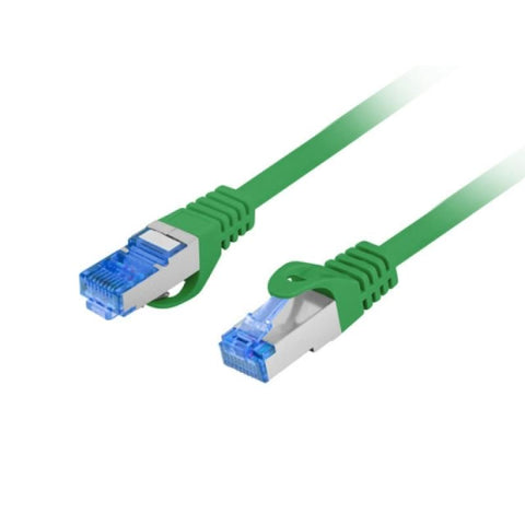 Patchcord CAT.6A S/FTP lszh cca 0.25m green fluke passed Lanberg