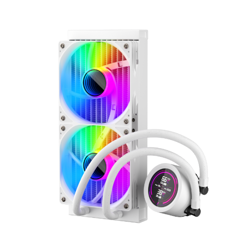 Cooler Procesor 1stPlayer Thunderstorm TS4 240-wh, display IPS, ARGB