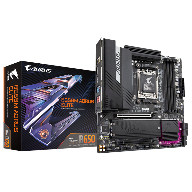 Placă de baza Gigabyte B650M aorus elite AM5, 4X DDR5, 1X DP 1X HDMI