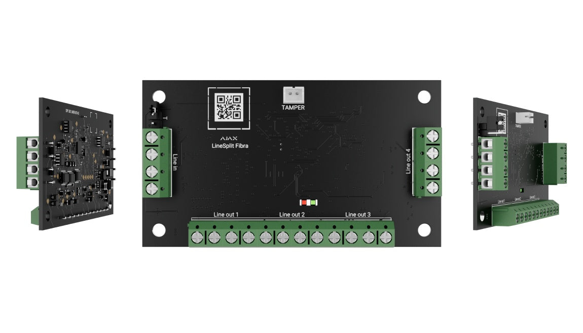 Modul de ramificare a liniei Fibra în 4 linii, Ajax Superior LineSplit Fibra