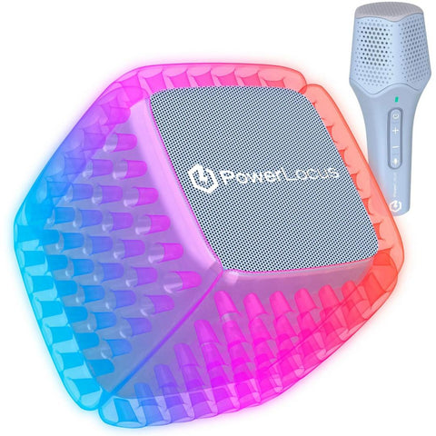 PowerLocus Set Boxa portabila Aero Bluetooth cu microfon wireless Albastru (waterproof)