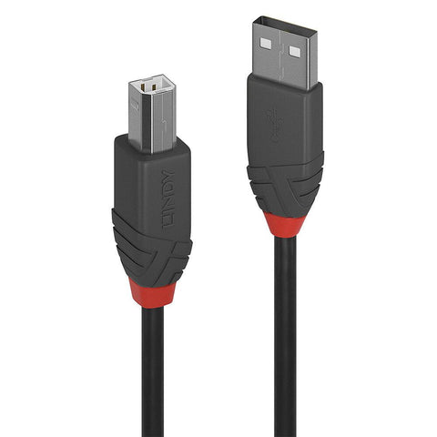 Cablu Lindy USB A la USB B Anthra Line, lungime 1m