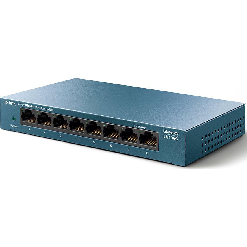 LiteWave 8-Port Gigabit Desktop Switch PORT: 8× Gigabit RJ45 Ports SPEC: Desktop Steel Case TP-Link