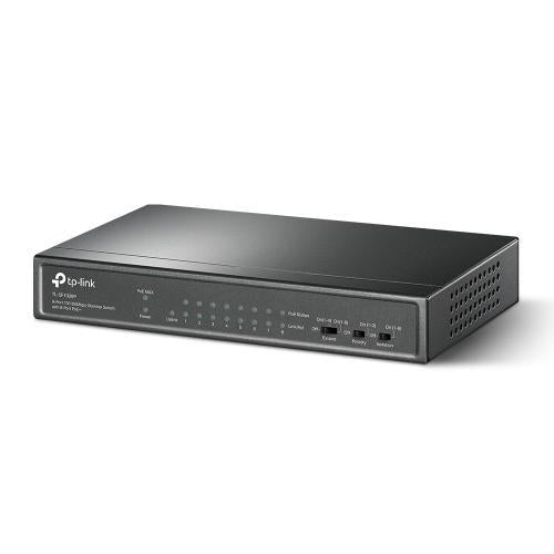 Switch TP-Link TL-SF1009P, 9 porturi 10/100Mbps, 8 porturi PoE, metal.