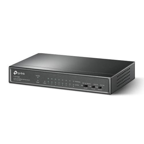 Switch TP-Link TL-SF1009P, 9 porturi 10/100Mbps, 8 porturi PoE, metal.