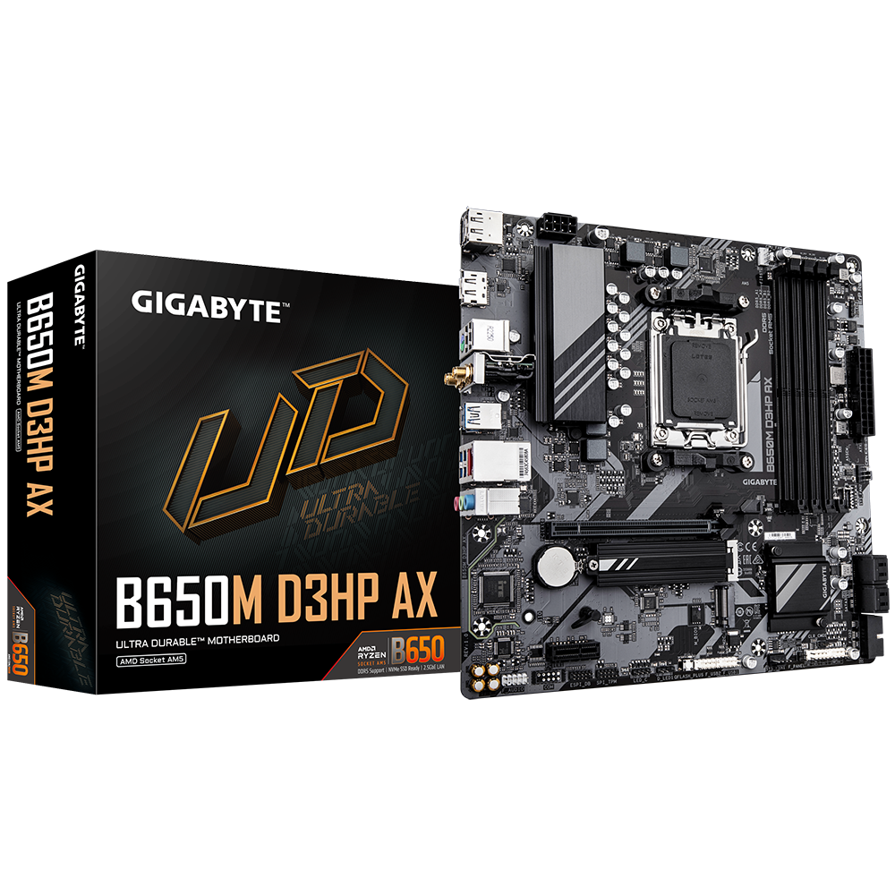 Placă de baza GIGABYTE B650M D3HP AX AM5, 4x DDR5, 2x DP 1x HDMI