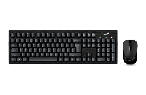 KIT wireless GENIUS, tastatura wireless 104 taste (slim) + mouse wireless 1000dpi, 3 butoane,