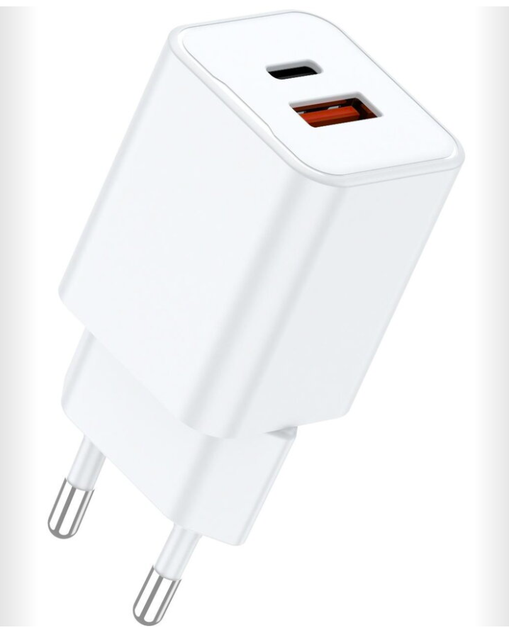 Încărcător Retea Lemontti GaN Dual Port 1x Type-C si 1x USB-A, 30W