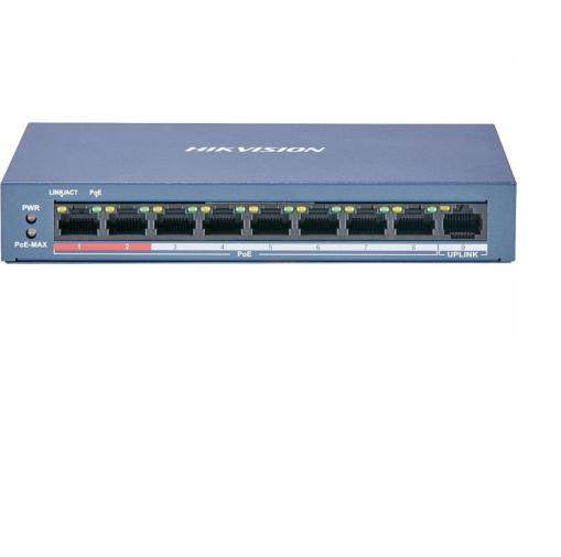 Switch POE 8 porturi Hikvision, DS-3E0109P-E/M(B)