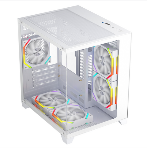 Carcasă 1stPLAYER® Gaming BV5-wh, 5 ventilatoare aRGB plus PWM