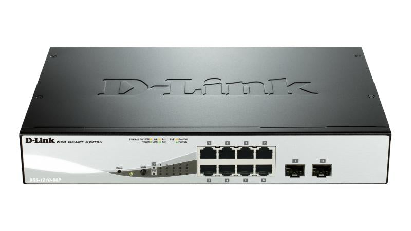 D-Link Switch DGS-1210-08P, 8 porturi Gigabit PoE 802.3af