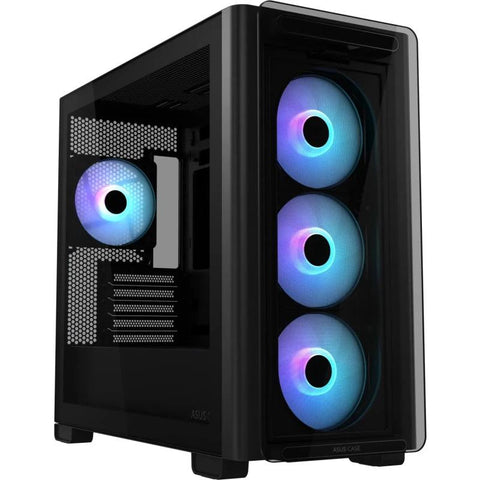 Carcasă ASUS A23 PLUS Mid Tower ARGB NEGRU, Tempered Glass