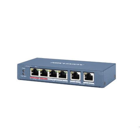Switch Hi-POE 4 porturi Hikvision DS-3E0106HP-E