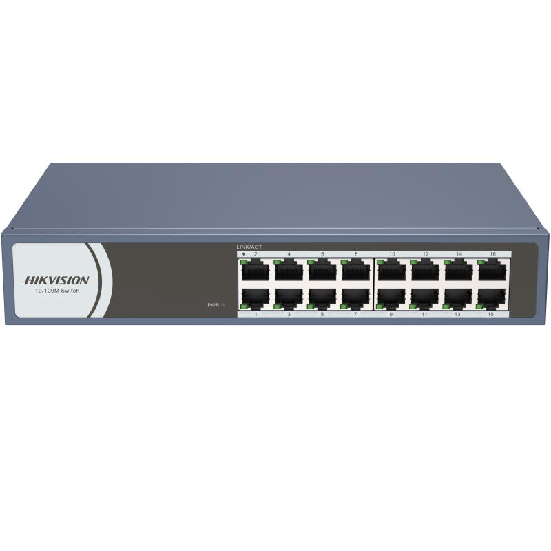 Switch Hikvision DS-3E0116R-O: 16 × 10/100 Mbps RJ45 Port