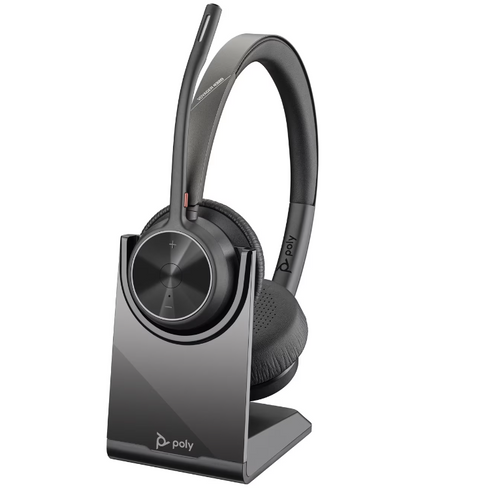 Poly Voyager 4320 USB-C Headset +BT700 dongle +Charging Stand HP